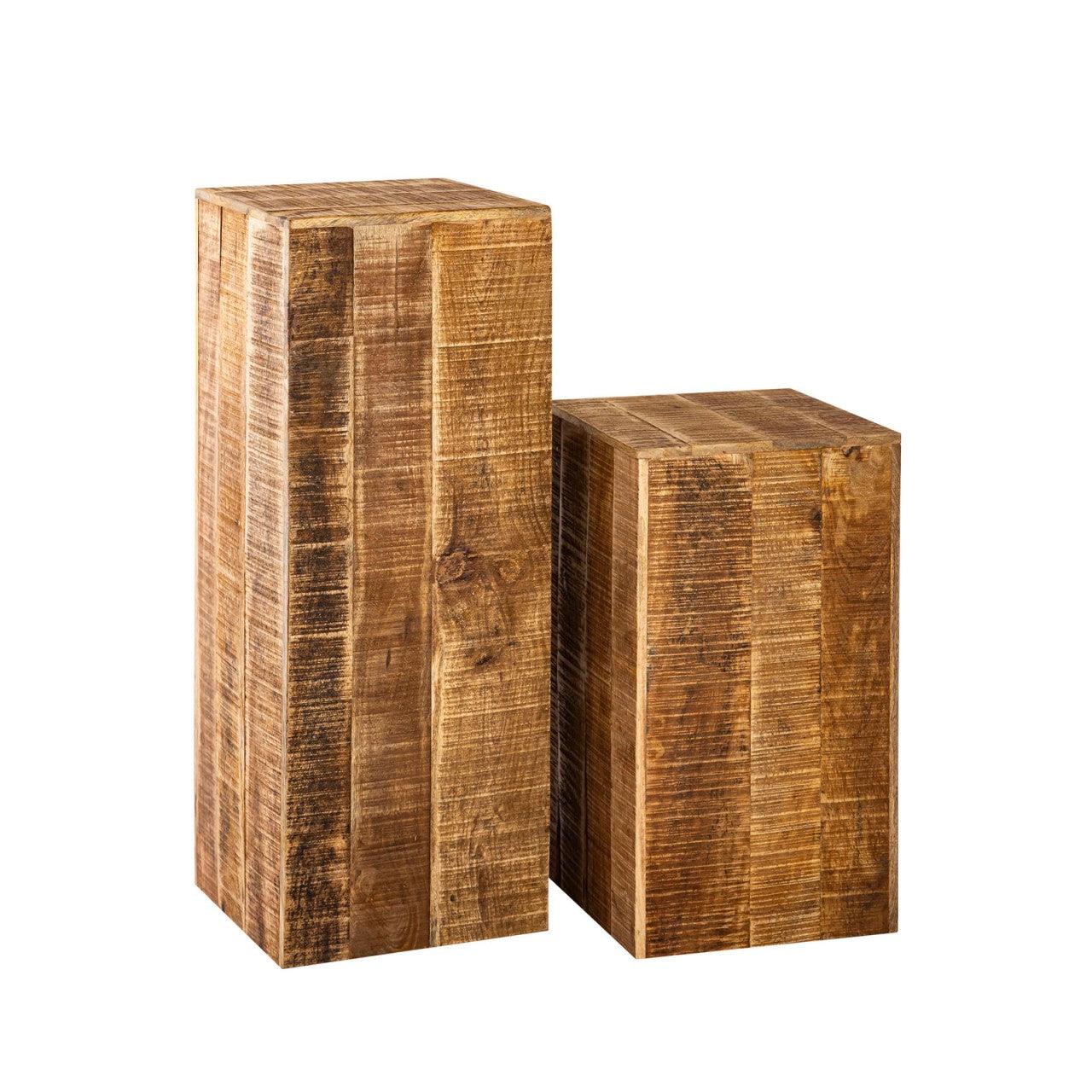 SVJ Zuil Rechthoekig - 27 x 27 x 50 cm - Hout - Bruin