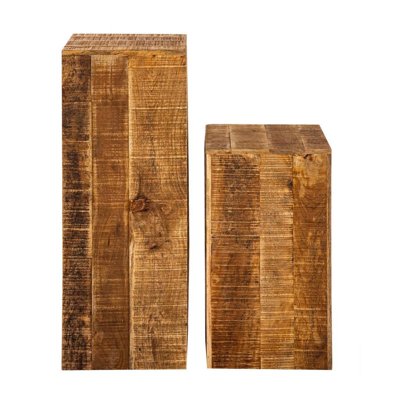 SVJ Zuil Rechthoekig - 27 x 27 x 50 cm - Hout - Bruin