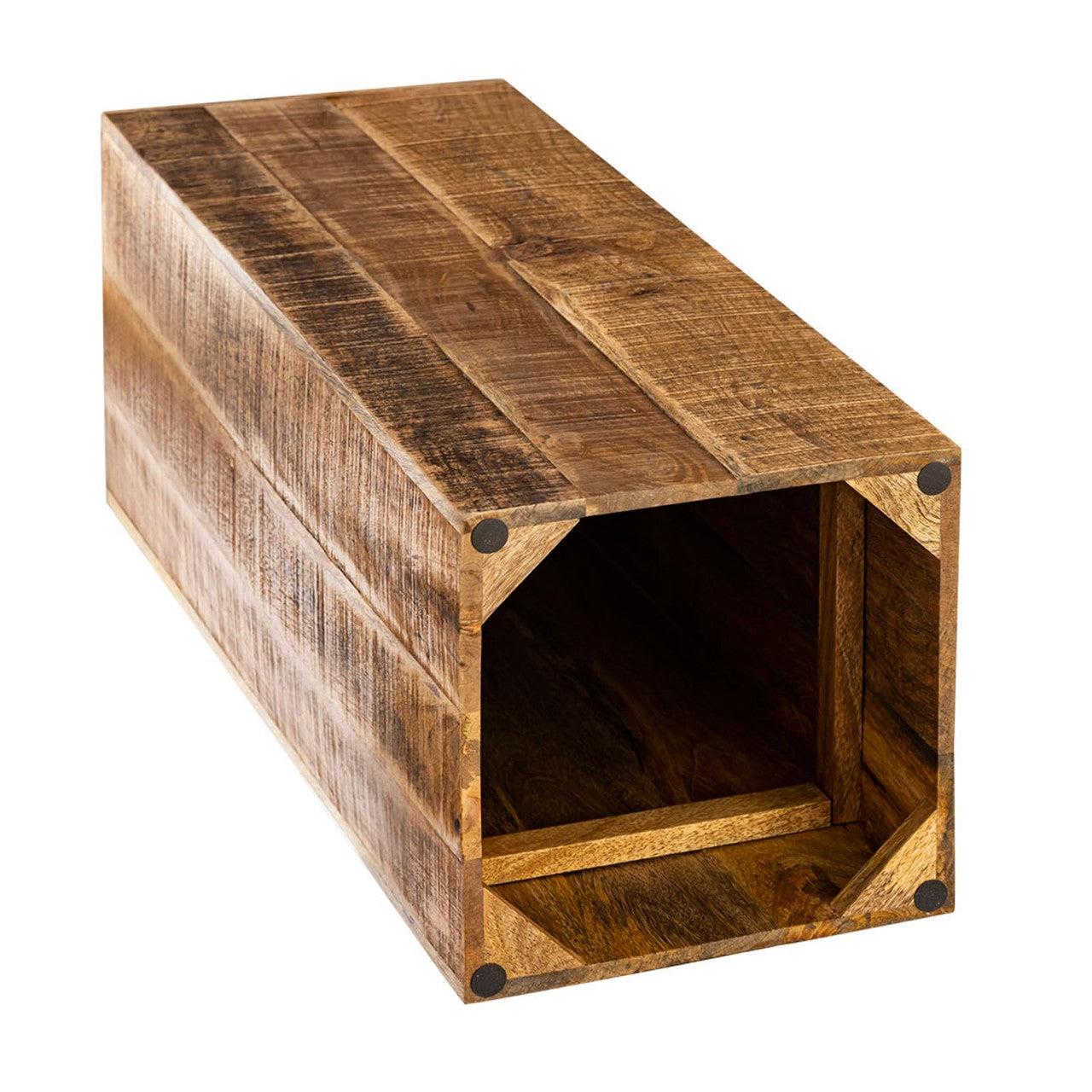 SVJ Zuil Rechthoekig - 27 x 27 x 50 cm - Hout - Bruin