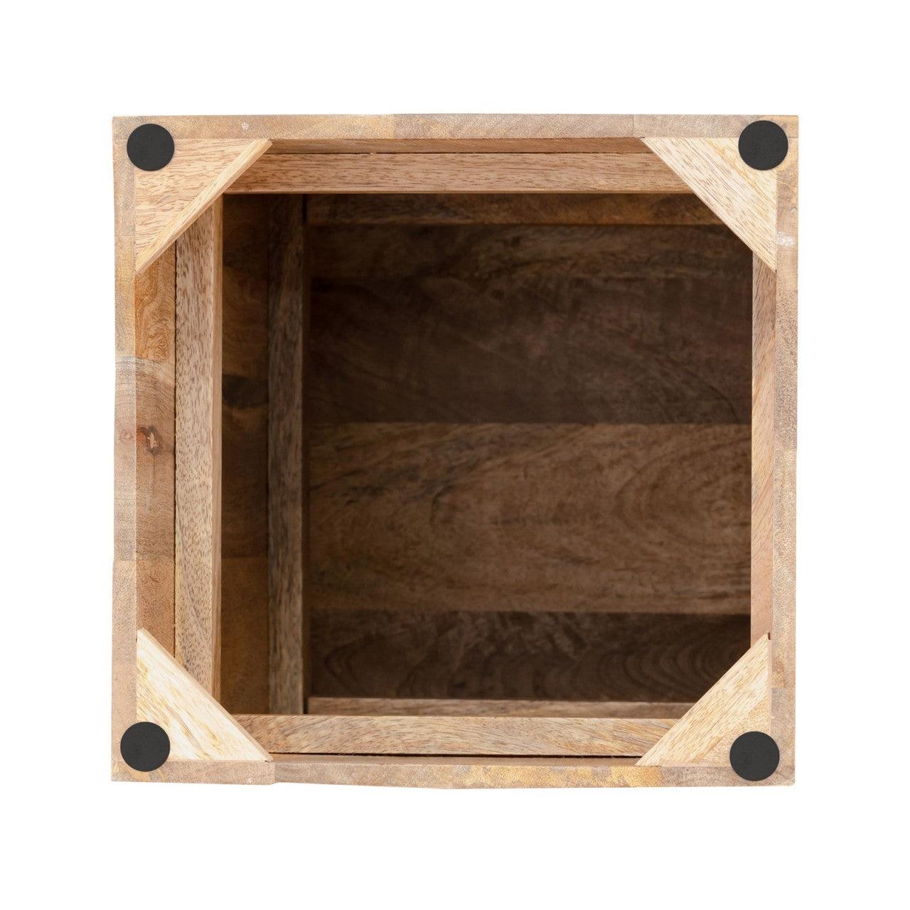 SVJ Zuil Rechthoekig - 27 x 27 x 50 cm - Hout - Bruin