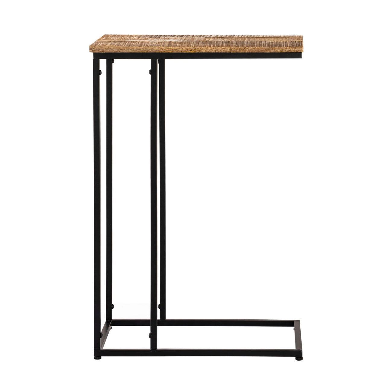 SVJ Bijzettafel Rechthoekig - 40 x 25 x 61 cm - Metaal - Zwart