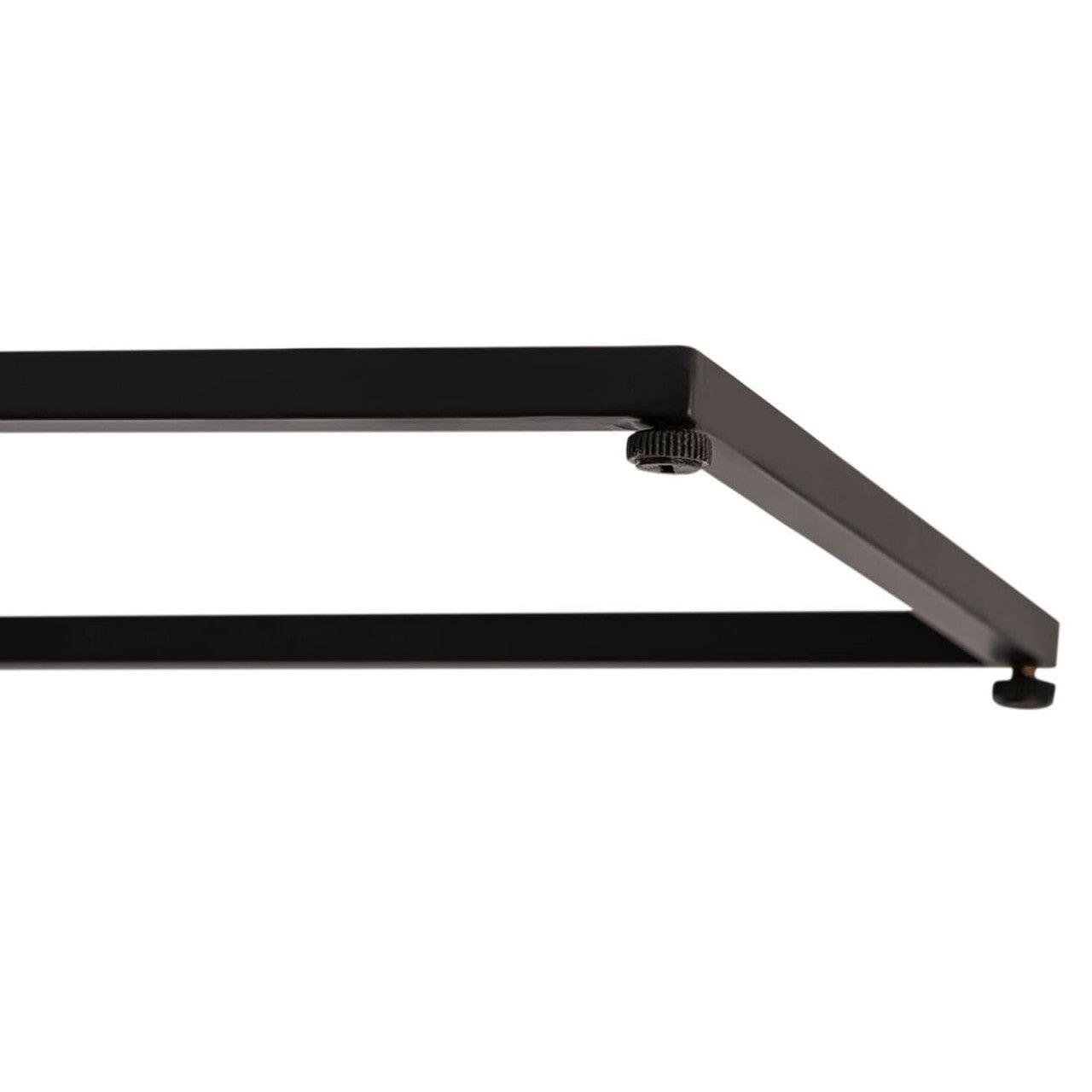 SVJ Bijzettafel Rechthoekig - 40 x 25 x 61 cm - Metaal - Zwart