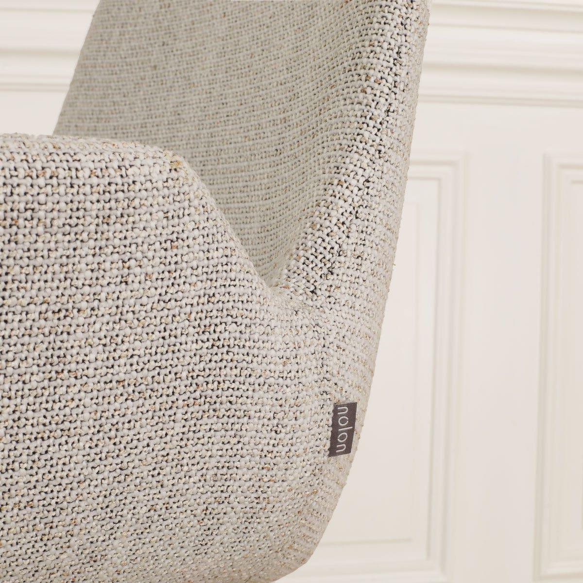 Nolon Nino-Eef Barkruk Beige Gemêleerd - met Armleuning - Wit - 75 cm