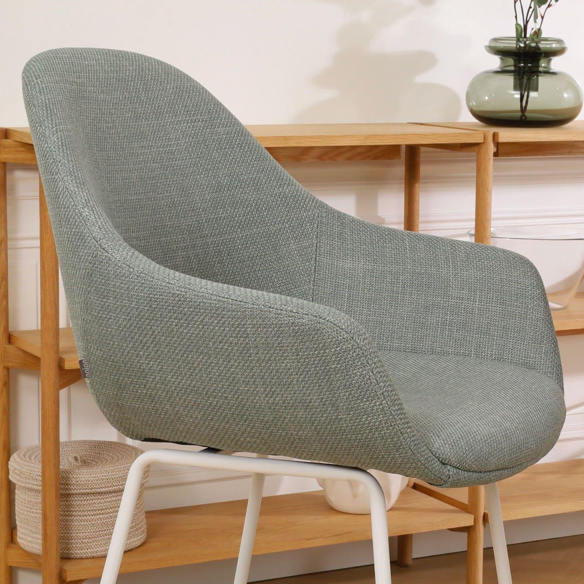 Nolon Nino-Mae Barkruk Groen - met Armleuning - Wit - 75 cm