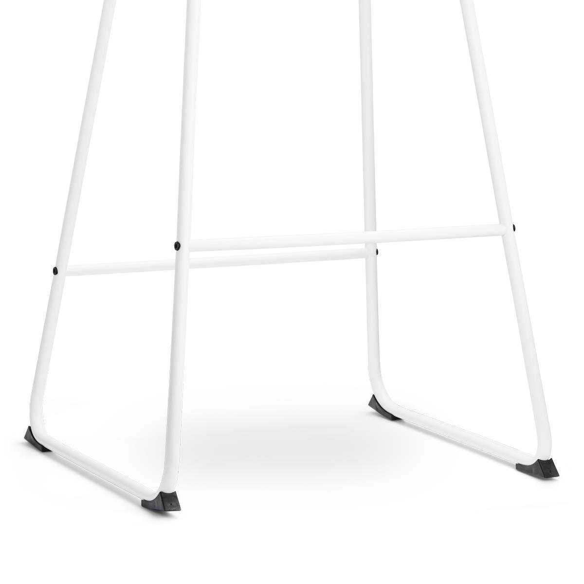 Nolon Nino-Isa Barkruk Beige Gemêleerd - Stof - Wit Onderstel - 75 cm