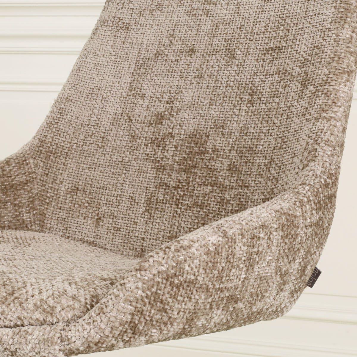 Nolon Nino-Isa Barkruk Bruin - Stof - Wit Onderstel - 75 cm