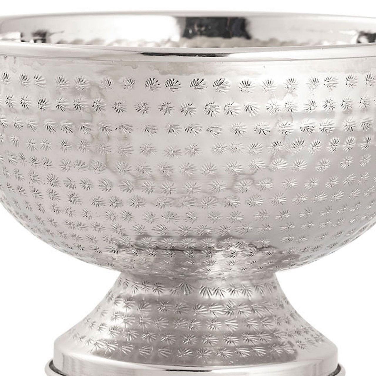 SVJ Wijnkoeler Rond - 29 x 29 x 20 cm - Ijzer - Zilver