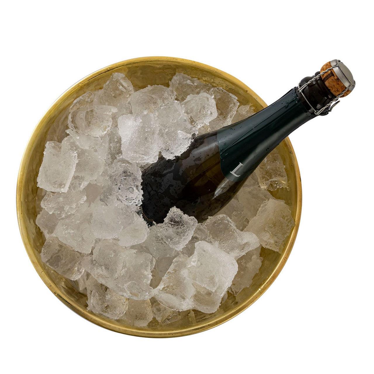 SVJ Wijnkoeler Rond - 29 x 29 x 20 cm - Ijzer - Goud