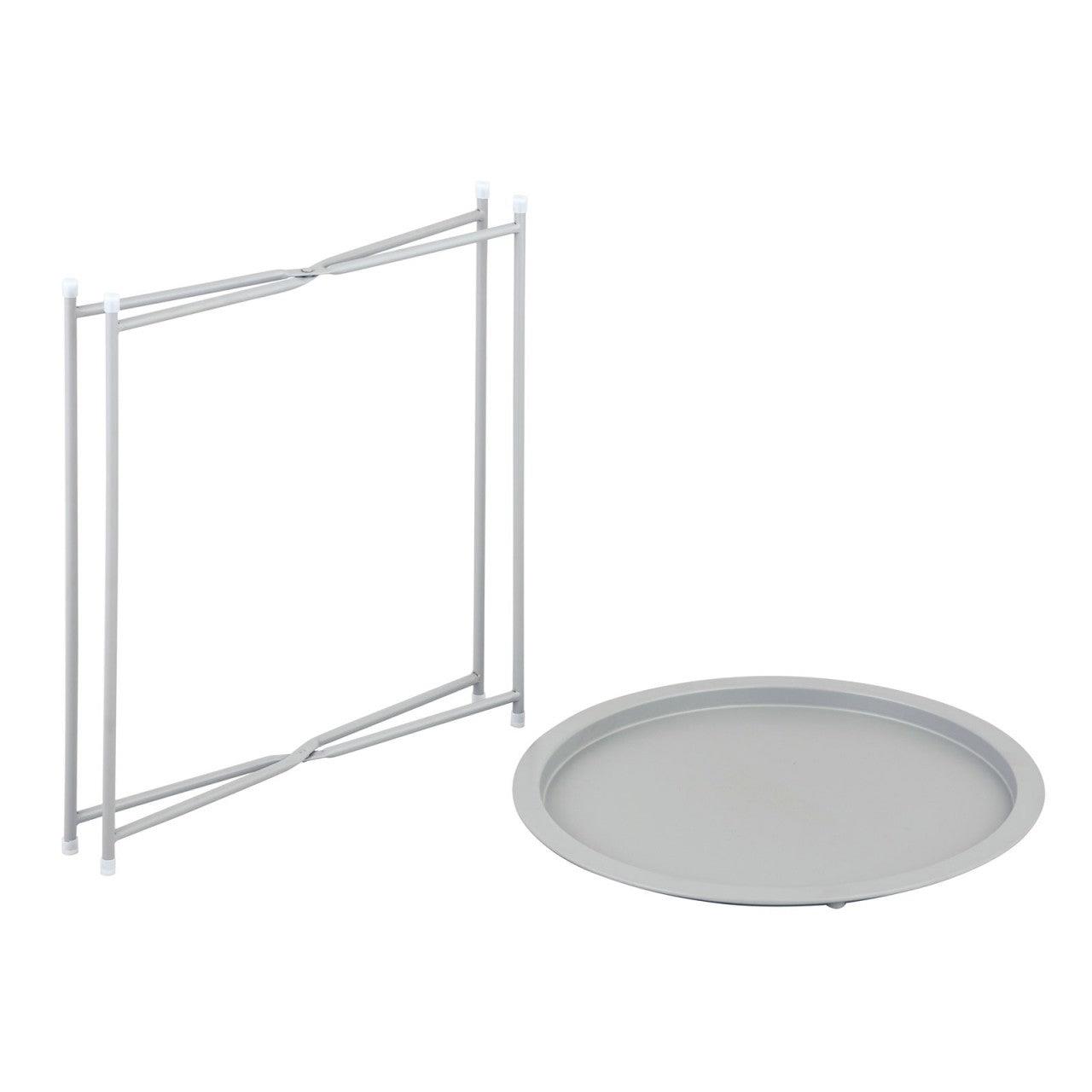 SVJ Bijzettafel Rond - 47 x 47 x 51 cm - Metaal - Lichtgrijs