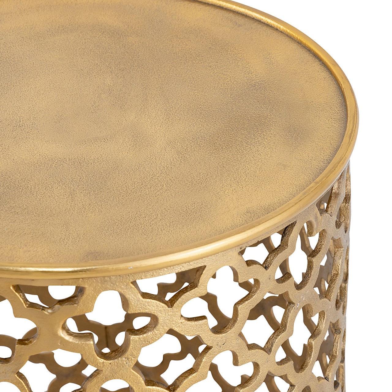 SVJ Bijzettafel Rond - 41 x 41 x 48 cm - Aluminium - Goud