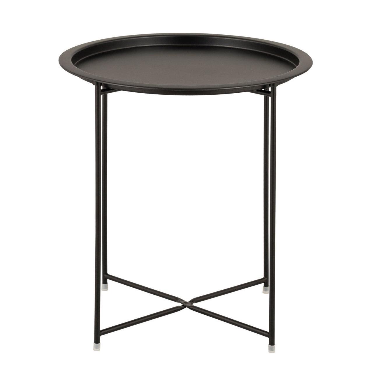 SVJ Bijzettafel Rond - 47 x 47 x 51 cm - Metaal - Zwart