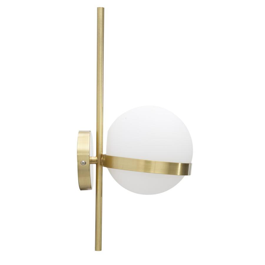 Mauro Ferretti Glamy circle Wandlamp in goud metaal met glazen bol