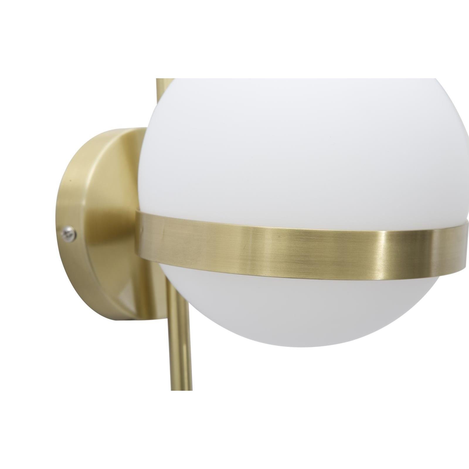 Mauro Ferretti Glamy circle Wandlamp in goud metaal met glazen bol