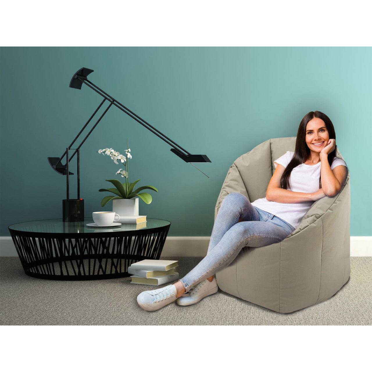 SVJ Zitzak Rond - 70 x 70 x 80 cm - Nylon - Taupe