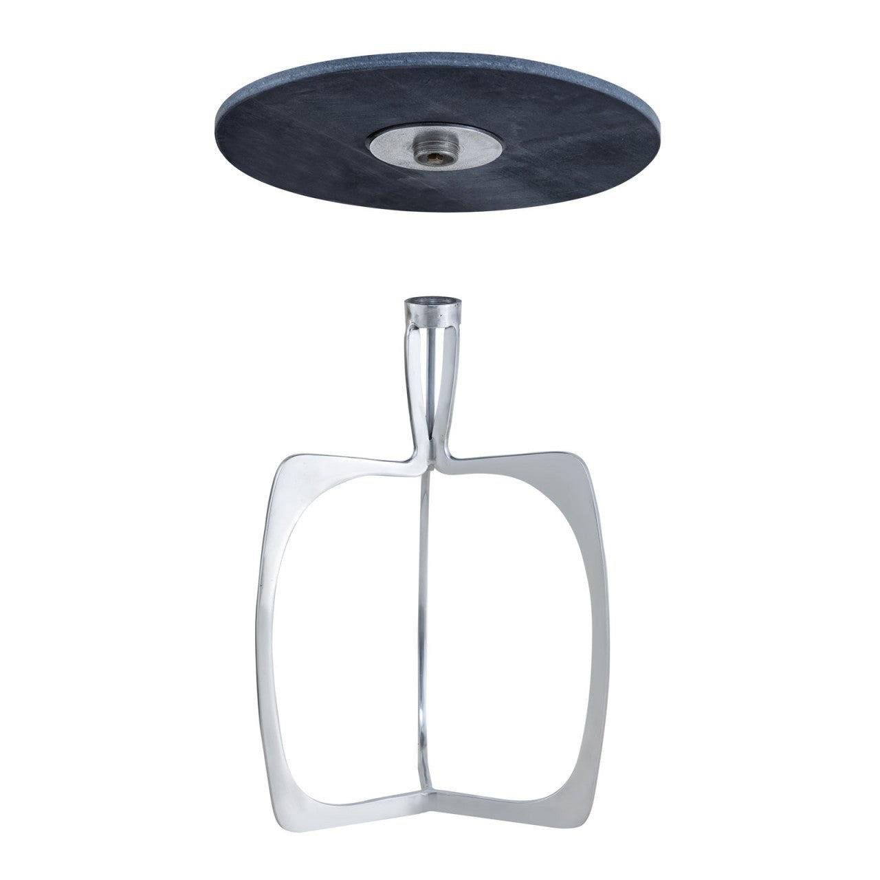 SVJ Bijzettafel - 45 x 45 x 56 cm - Marmer - Zilver