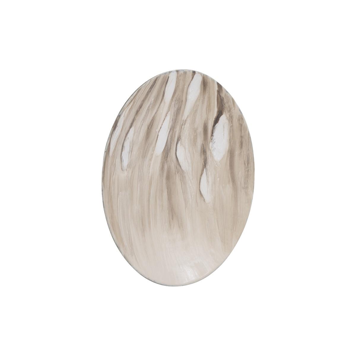 PTMD Maran Beige shiny iron wall panel round S