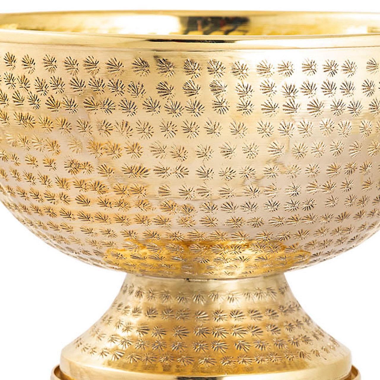 SVJ Wijnkoeler Rond - 29 x 29 x 20 cm - Ijzer - Goud