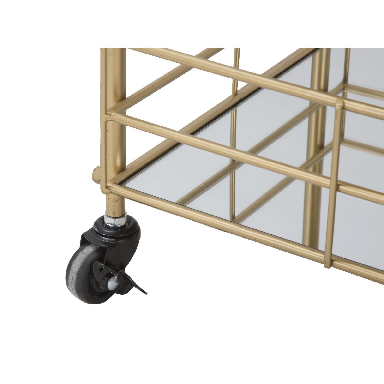 Mauro Ferretti Glam Rechthoekige symmetrische trolley in goud metaal
