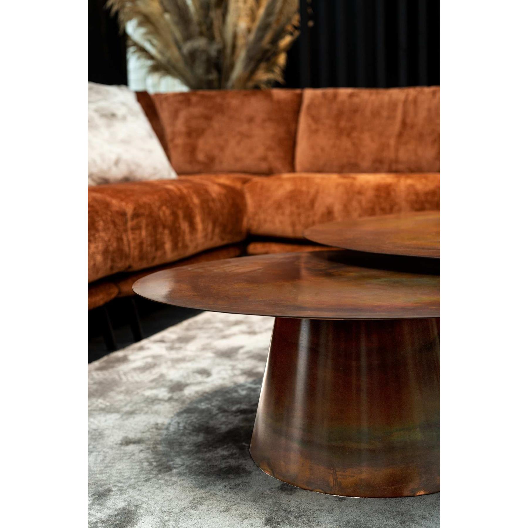 PTMD Comprador Copper Iron Coffeetable Round Sv2
