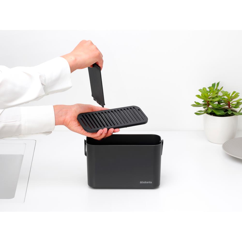 SinkSide aanrecht organiser met vaatdoekhouder - Dark Grey