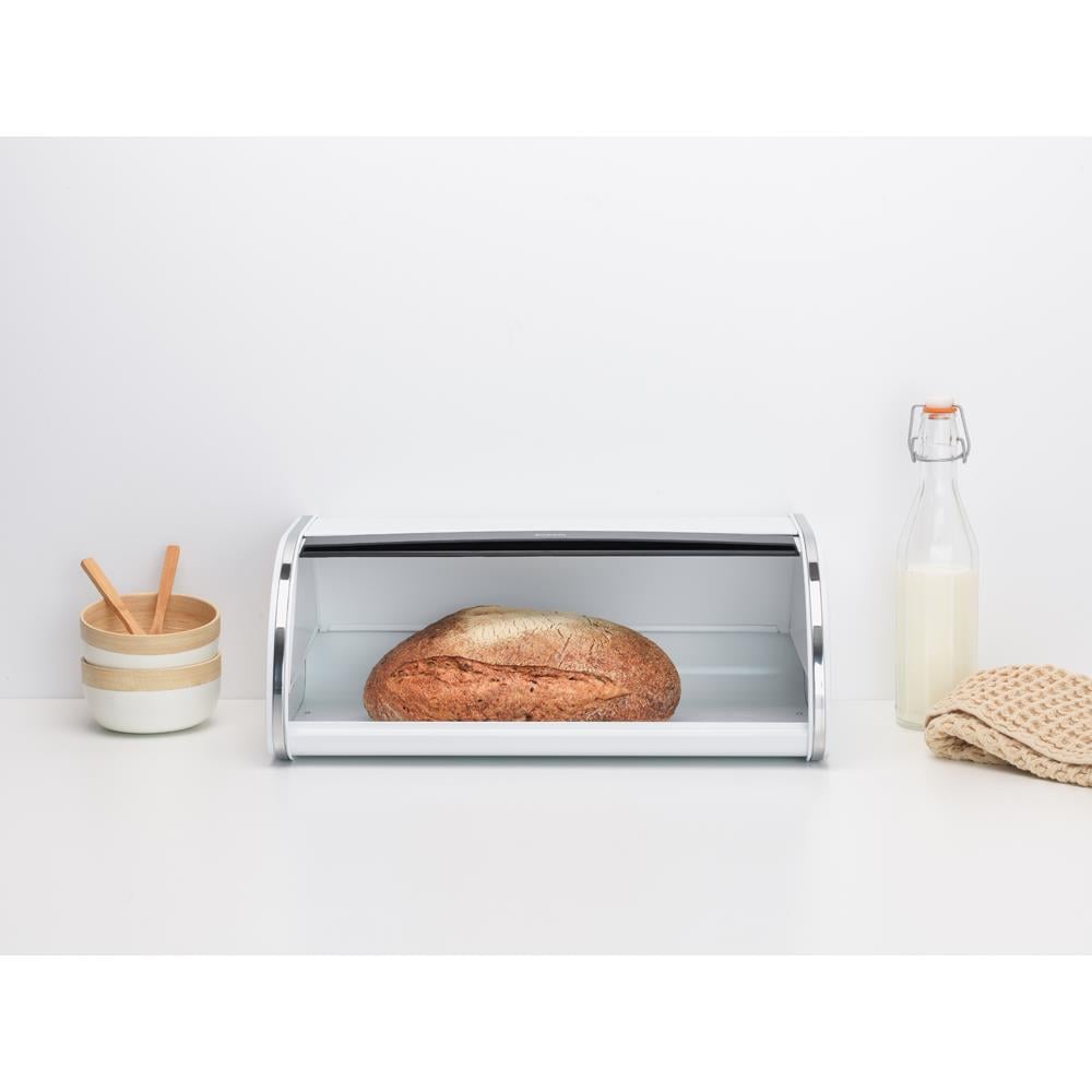 Broodtrommel met schuifdeksel - White