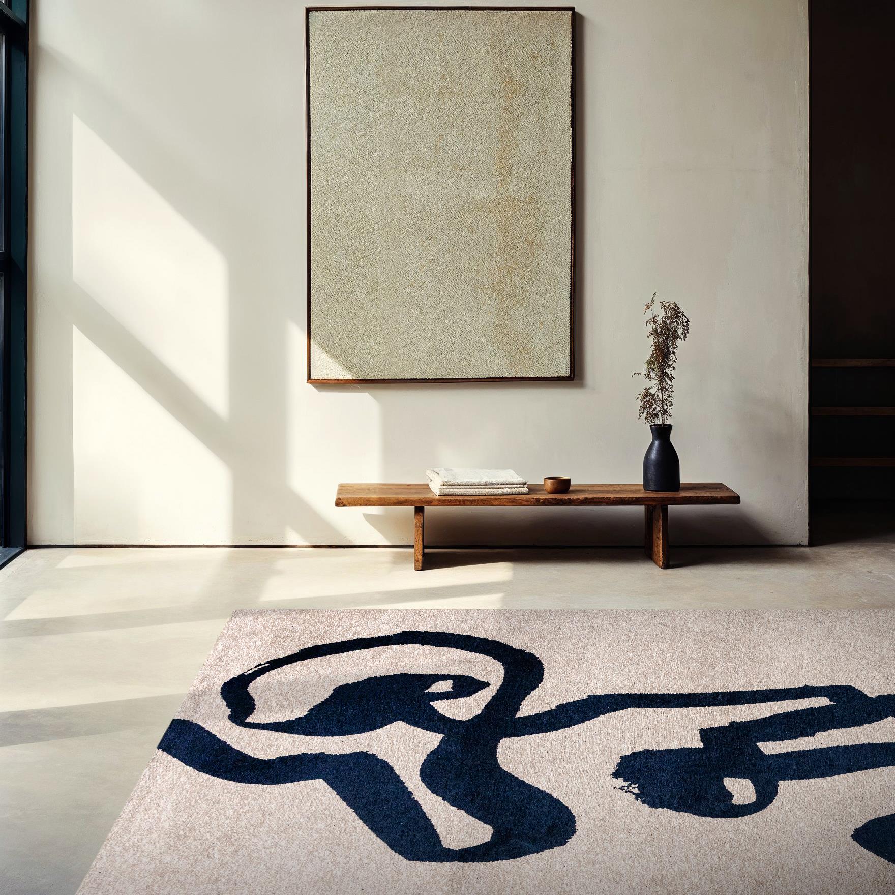 Louis de Poortere Ribbon Vloerkleed 170 x 240 cm - Sea Ink