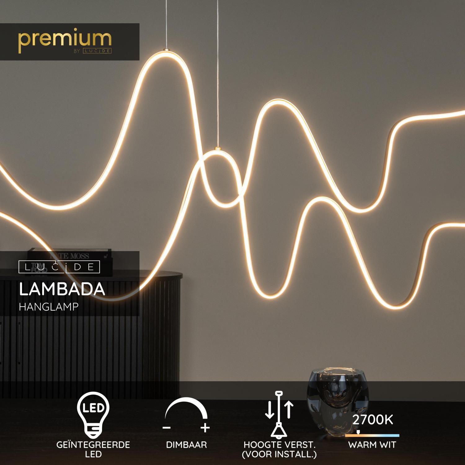 Lucide LAMBADA Hanglamp - Mat Goud | Messing