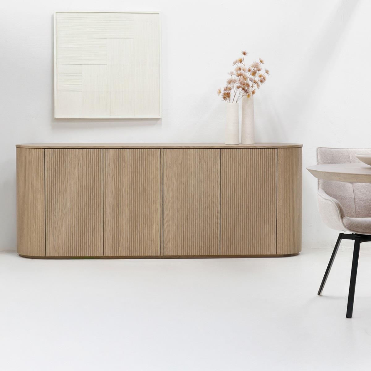 DÉJA Living - Dressoir Lichtbruin 215cm - Eikenhout - Laurel
