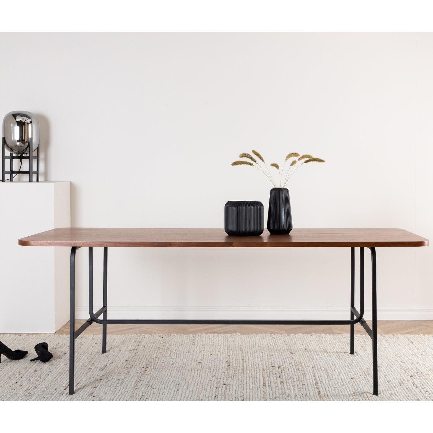 Fjôrd - Eettafel Donkerbruin 200cm - Fineer - Uno