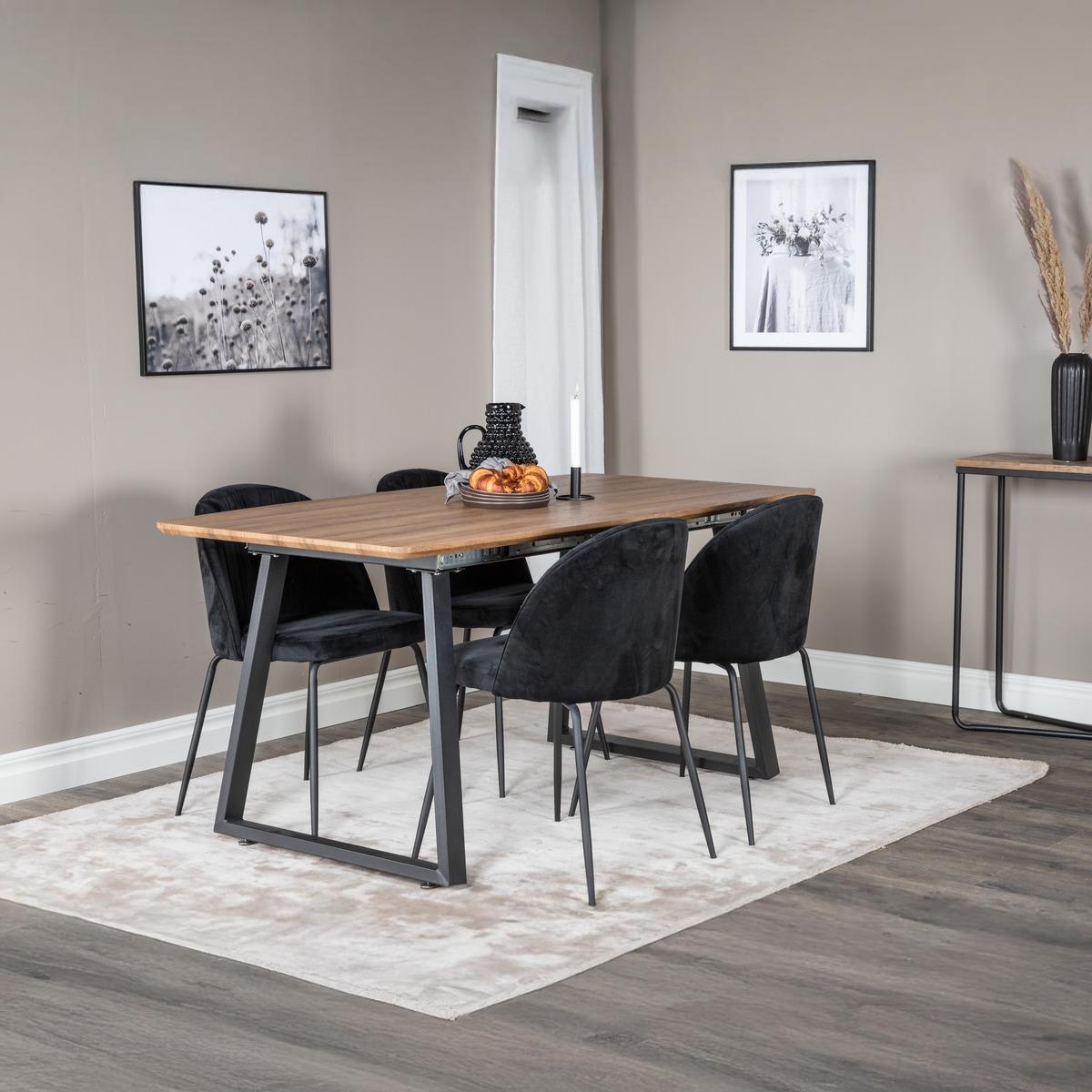 Fjôrd - Eettafel Donkerbruin 160cm - MDF - Inca