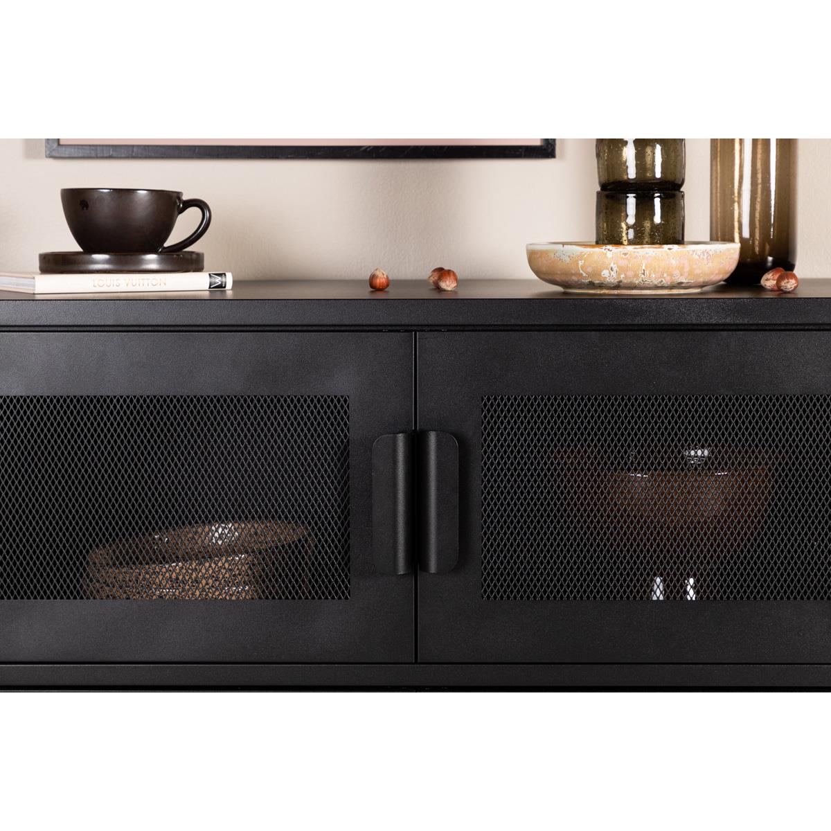 Fjôrd - Dressoir Zwart 90cm - Metaal - Nett