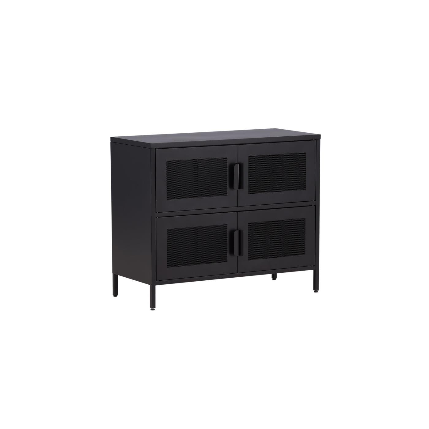 Fjôrd - Dressoir Zwart 90cm - Metaal - Nett