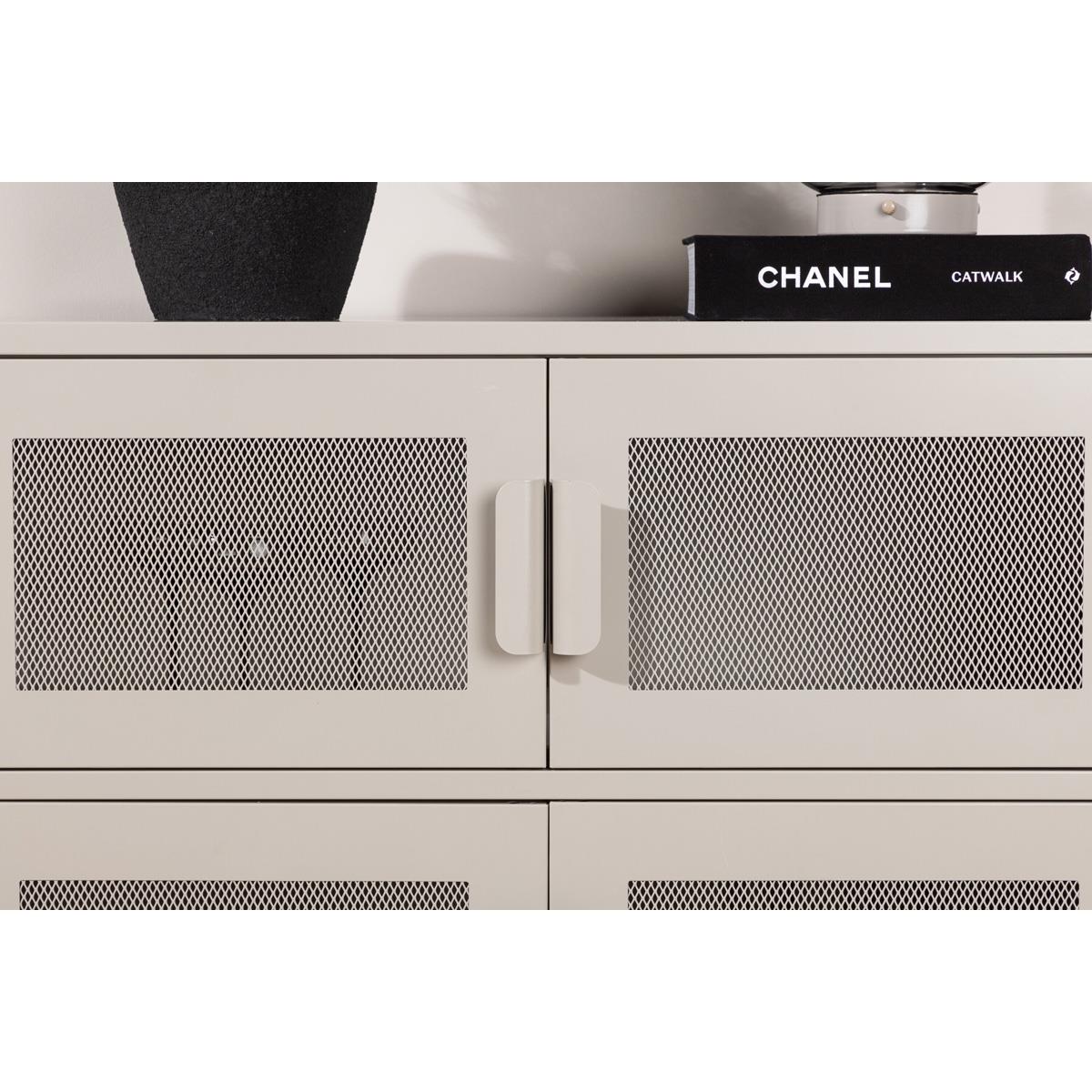 Fjôrd - Dressoir Beige 90cm - Metaal - Nett