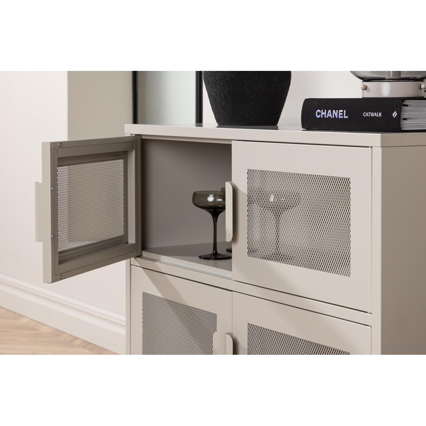 Fjôrd - Dressoir Beige 90cm - Metaal - Nett