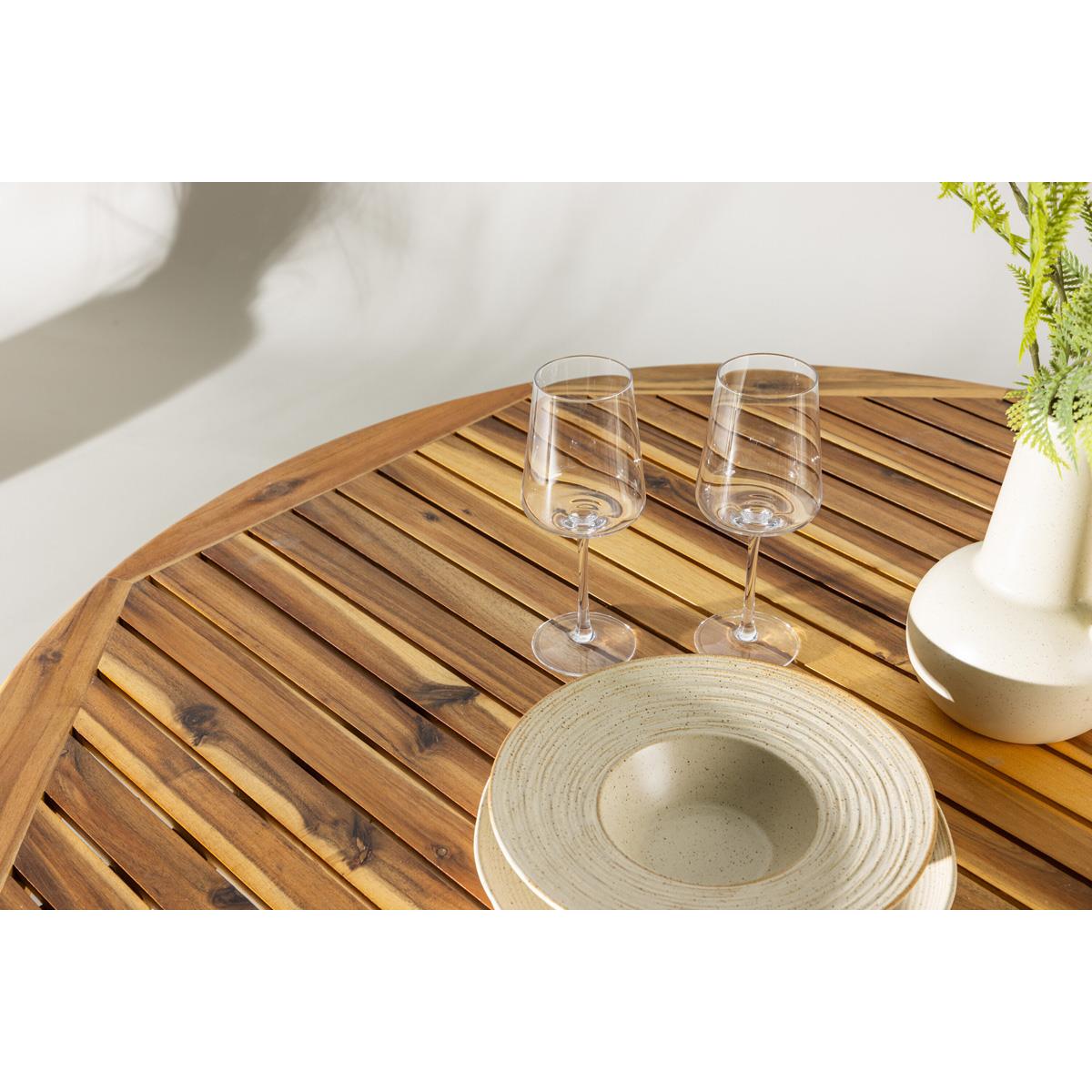 Fjôrd - Eettafel Naturel Ø120cm - Acacia - Lumpur