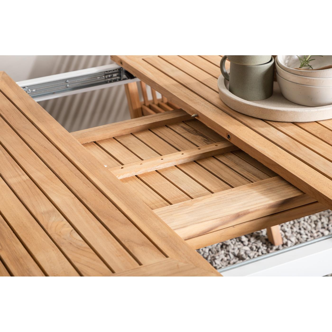 Fjôrd - Eettafel Wit 224|324cm - Teakhout - Panama