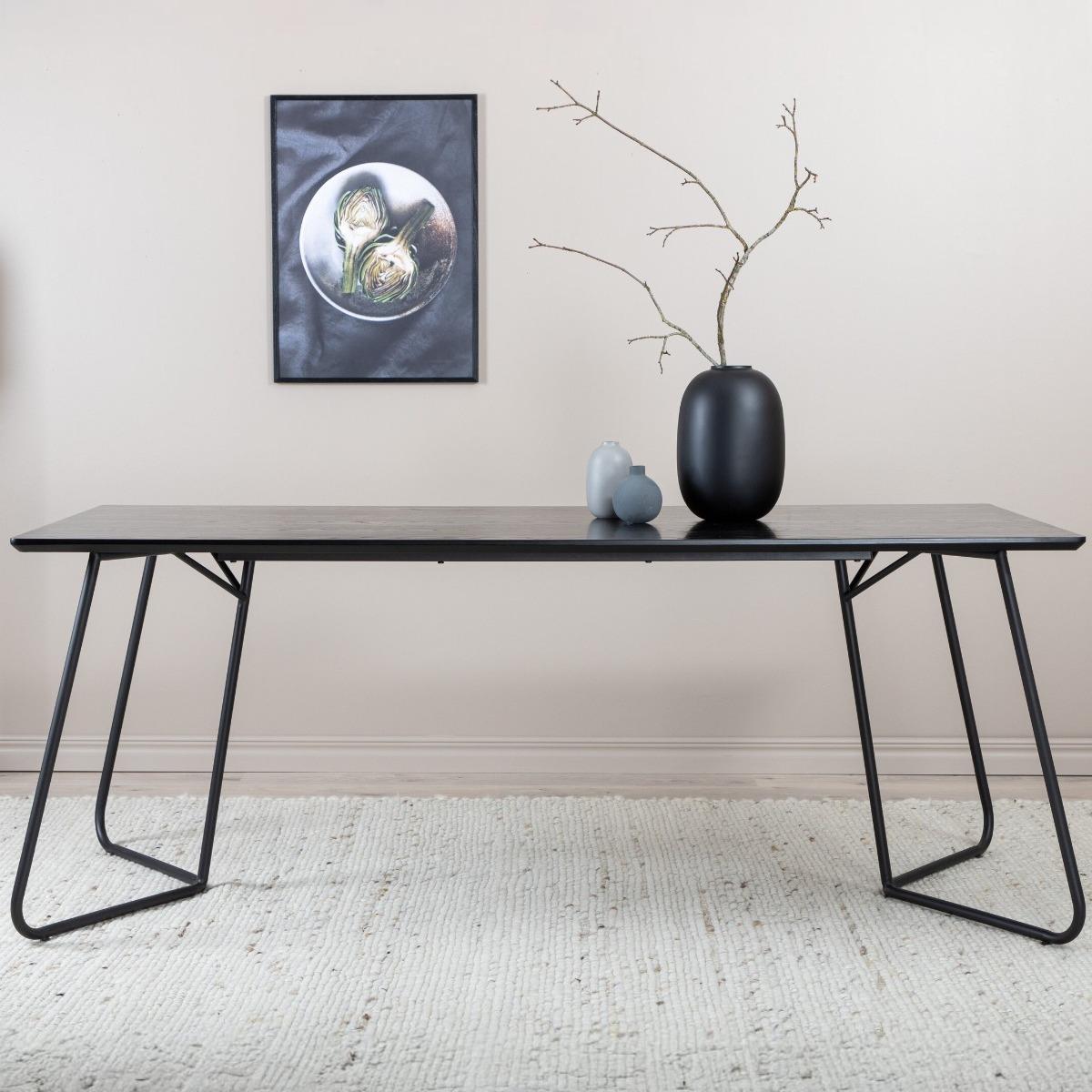 Fjôrd - Eettafel Zwart 190cm - MDF - Petra