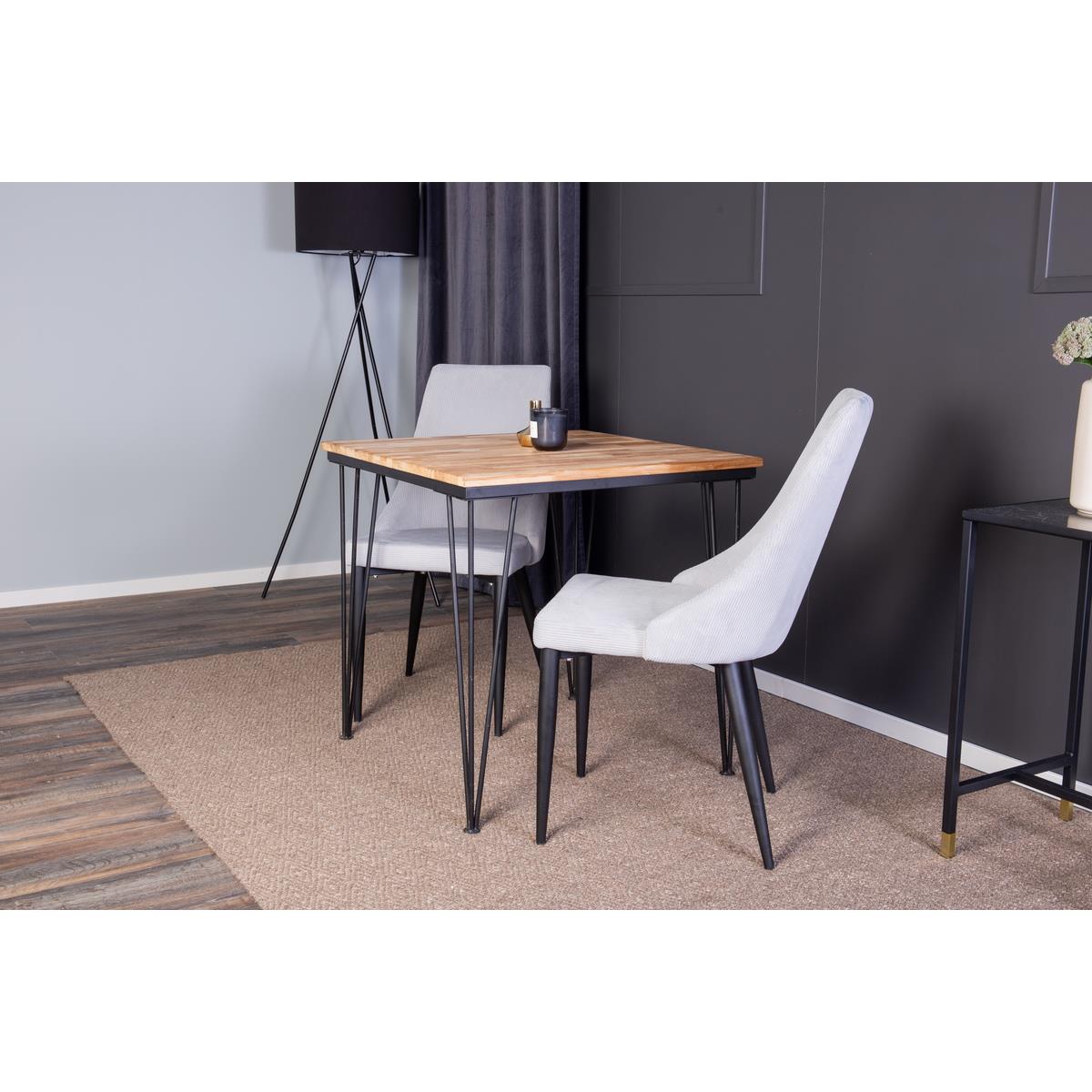 Fjôrd - Eettafel Zwart 80cm - Teakhout - Bali