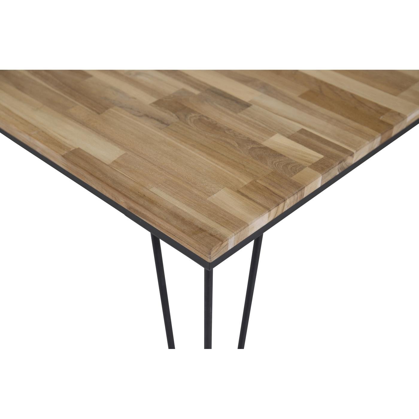 Fjôrd - Eettafel Zwart 80cm - Teakhout - Bali