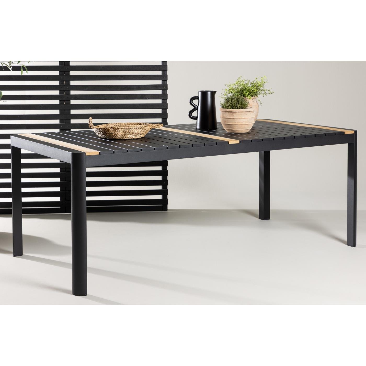 Fjôrd - Eettafel ZWart 200cm - Teakhout - Togo