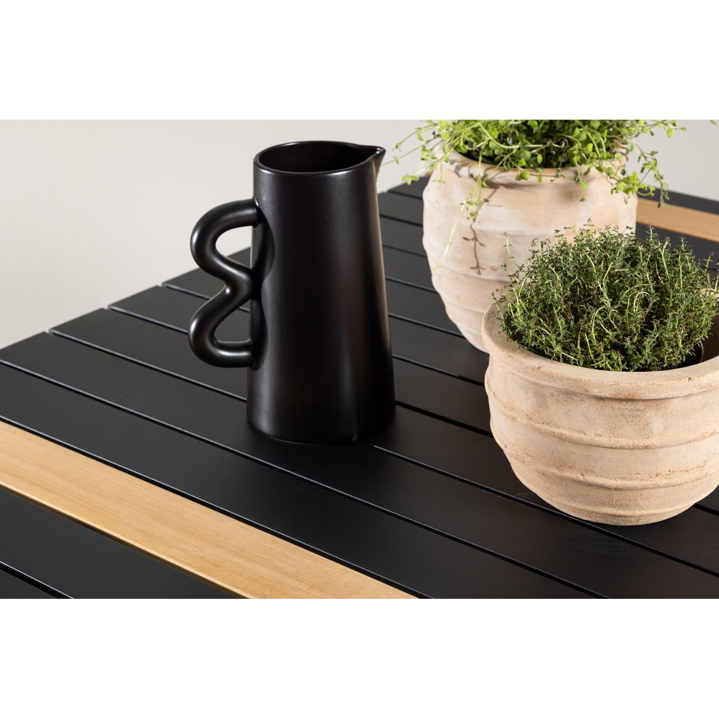 Fjôrd - Eettafel ZWart 200cm - Teakhout - Togo