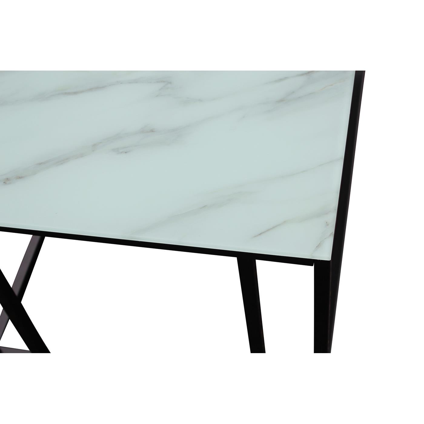 Fjôrd - Salontafel Zwart Glas 120cm - Marmer - Rock
