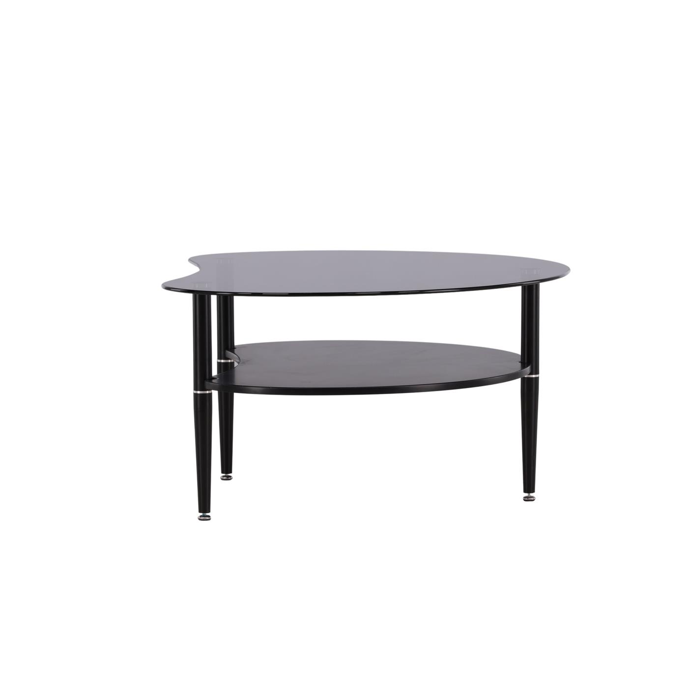 Fjôrd - Salontafel Zwart Smokey 101cm - Glas - Egg