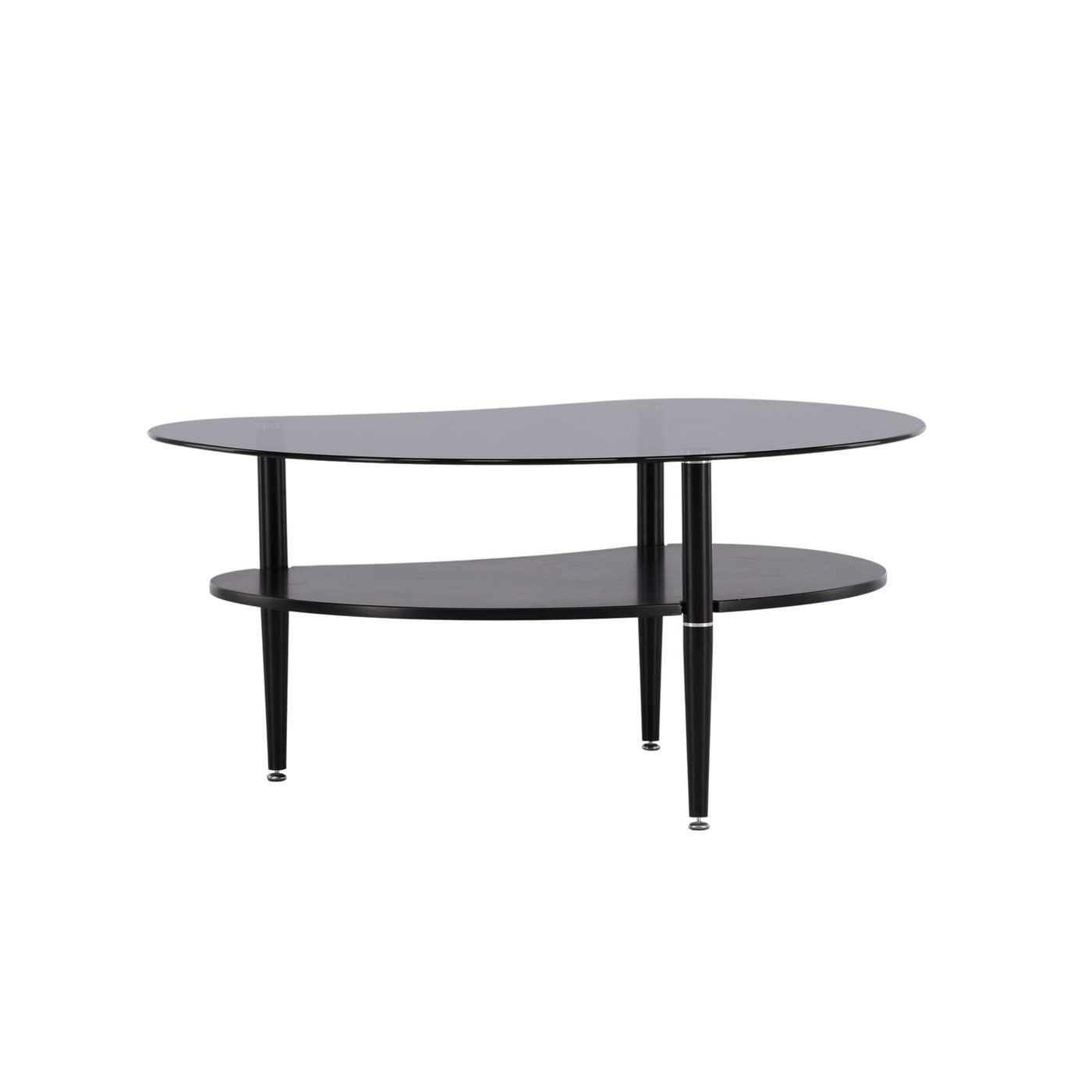 Fjôrd - Salontafel Zwart Smokey 101cm - Glas - Egg