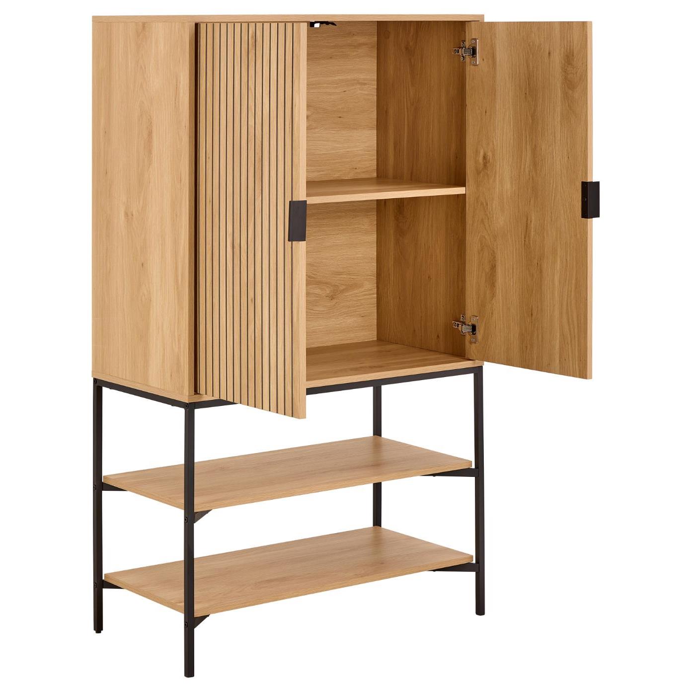 Giga Living - Wandkast Naturel Eikenlook - 80x40x140cm - Juna