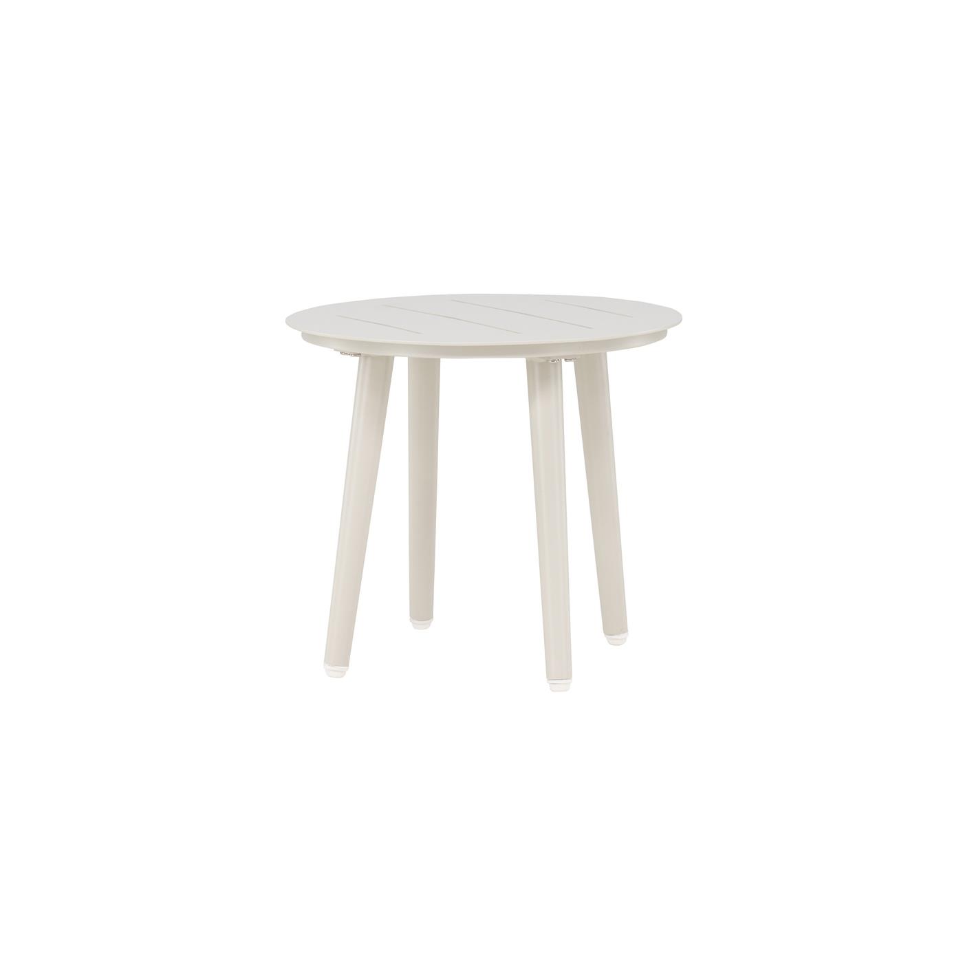 Fjôrd - Bijzettafel Beige Ø40cm -  Aluminium - Lina