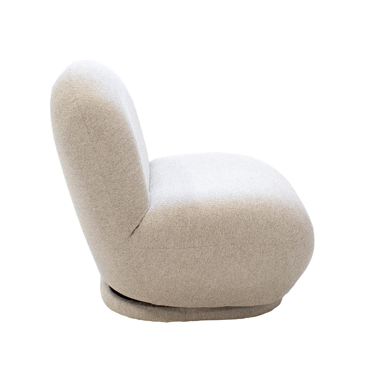 DÉJA Living - Draaifauteuil Beige 85cm - Stof - Boone