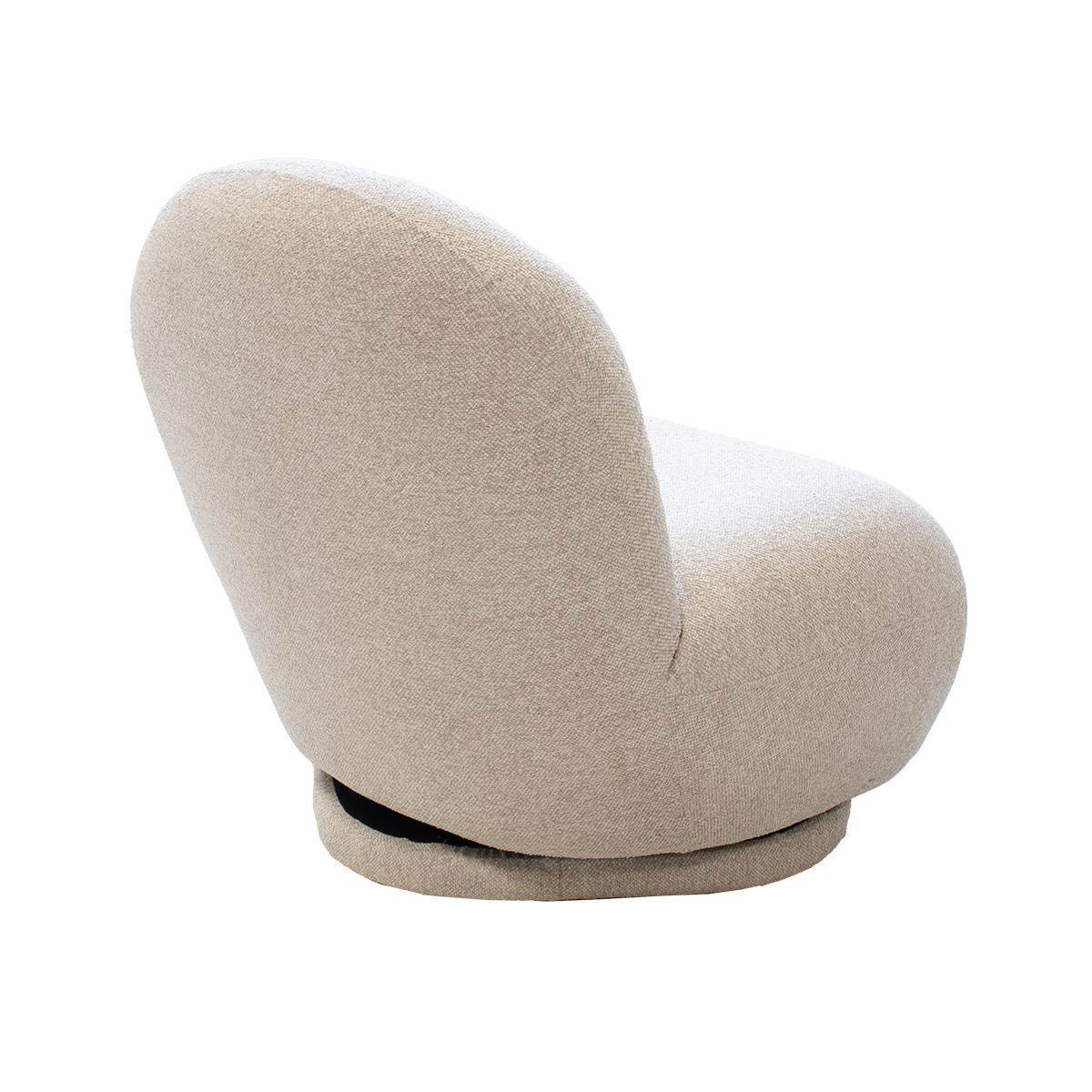 DÉJA Living - Draaifauteuil Beige 85cm - Stof - Boone