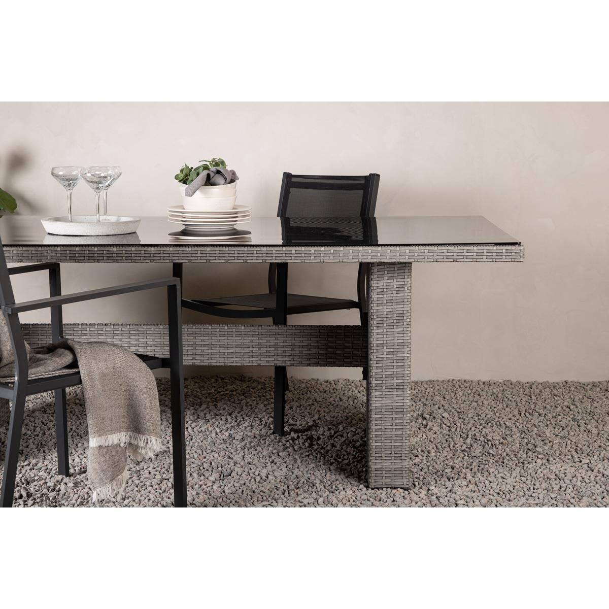 Fjôrd - Tuintafel Grijs 200cm - Wicker - Padova