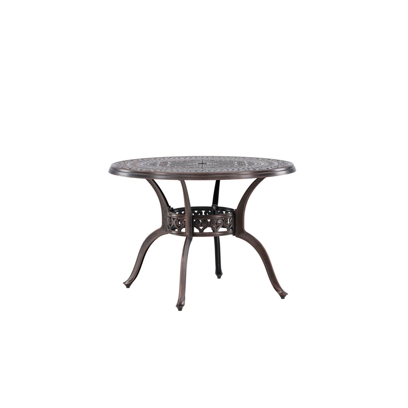 Fjôrd - Tuintafel Bruin Ø100cm - Metaal - Coimbra